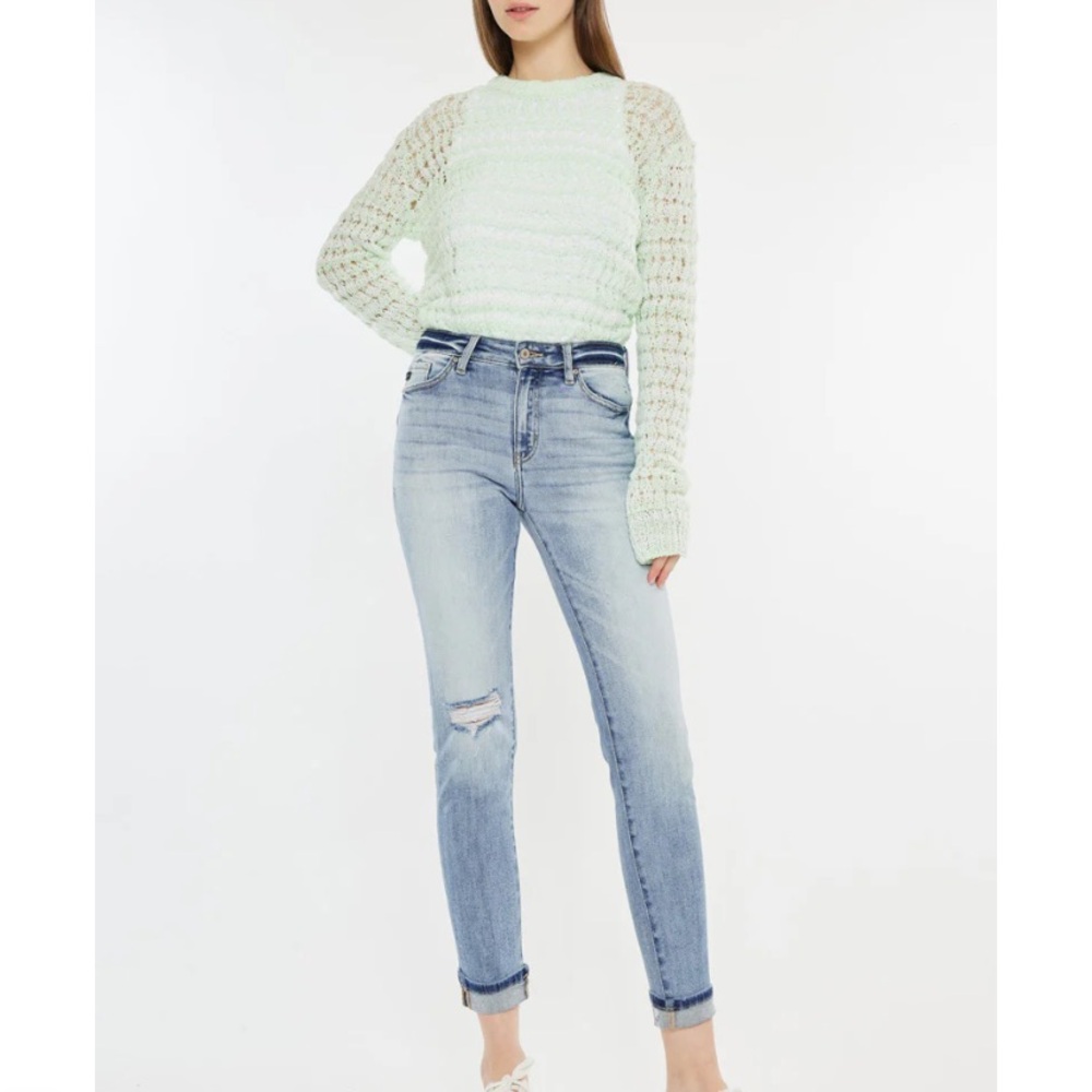 KanCan Blue Skinny Jeans Distressed Ankle-Length